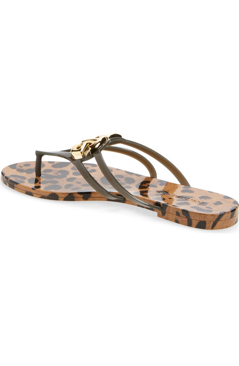 Dolce&Gabbana Logo Flip Flop, Alternate, color, Leo New