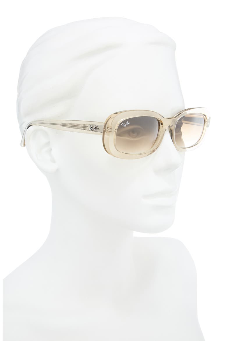 The Ritual 56mm Gradient Oval Sunglasses, Alternate, color, NUDE / CLEAR BROWN