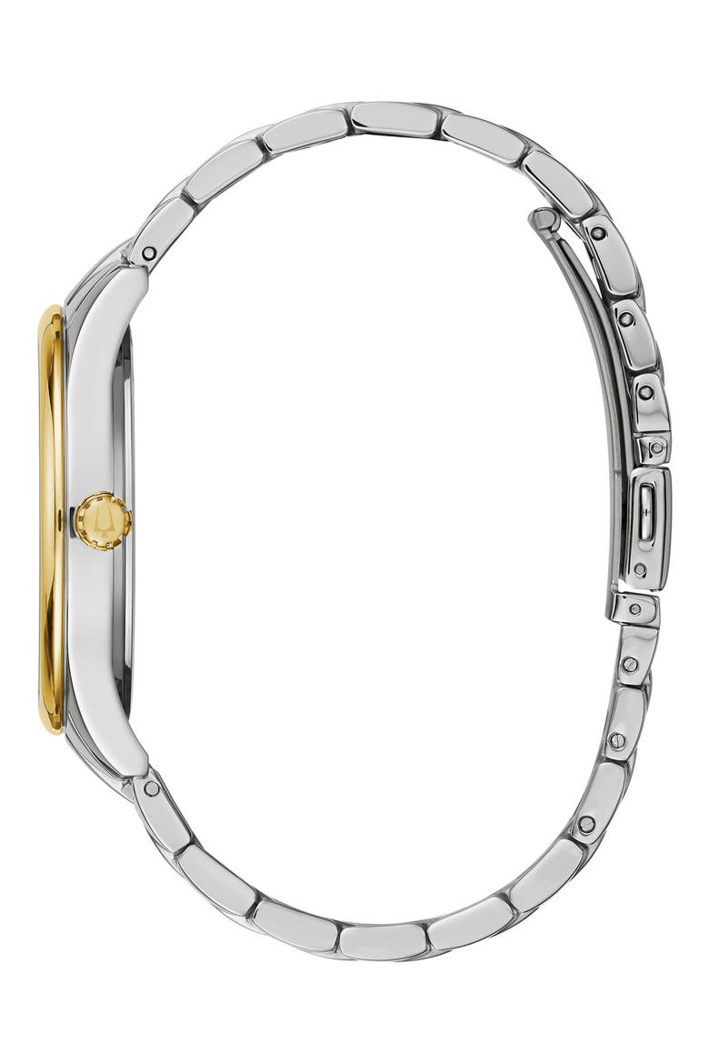 Two-Tone Stainless Steel Quartz Diamond Embellished Bracelet Watch, 32mm, Alternate, color, TWO TONE