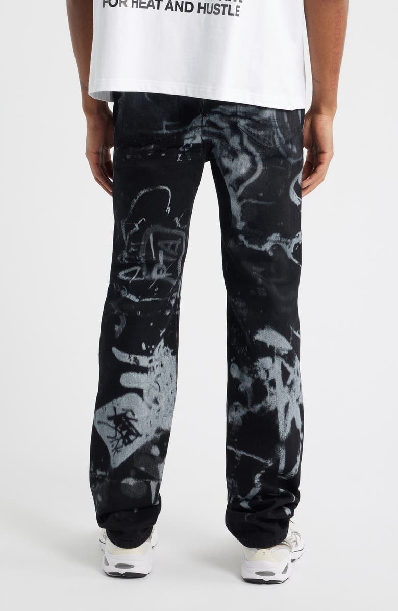 RtA Ricardo Slim Fit Graffiti Graphic Jeans, Alternate, color, Graffiti Graphite