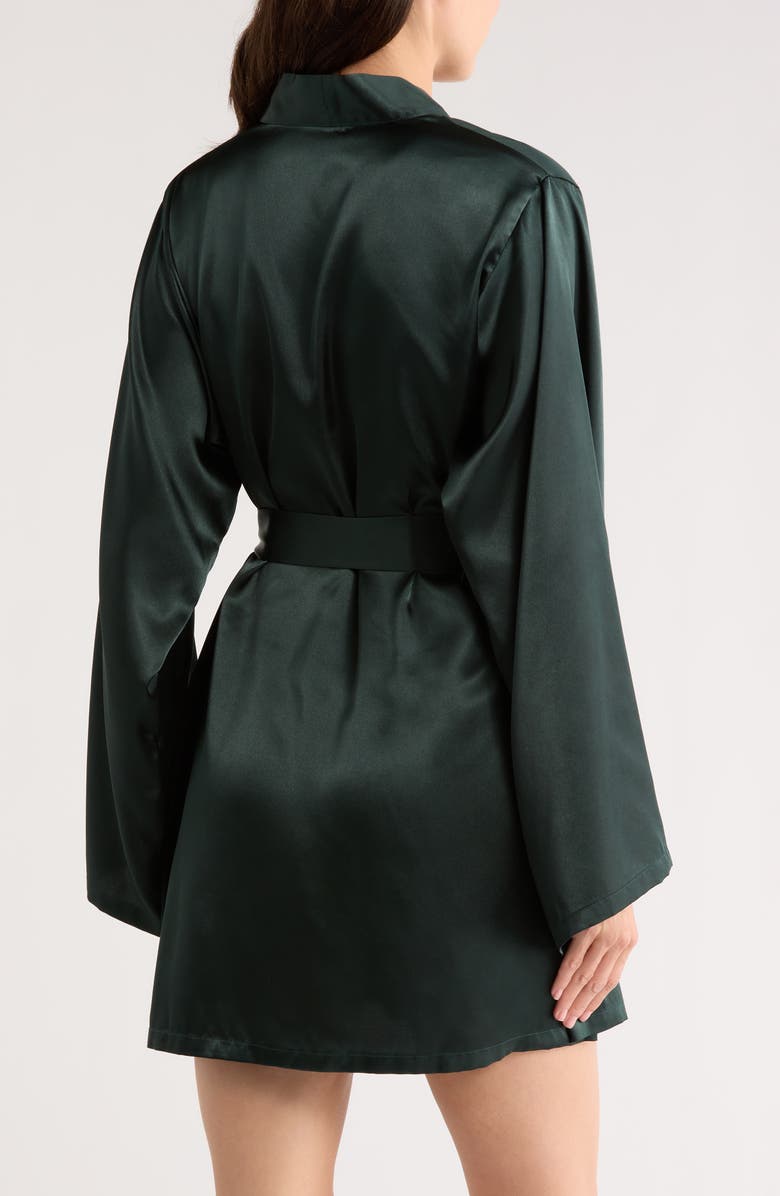 KILO BRAVA Satin Robe, Alternate, color, Forest Green