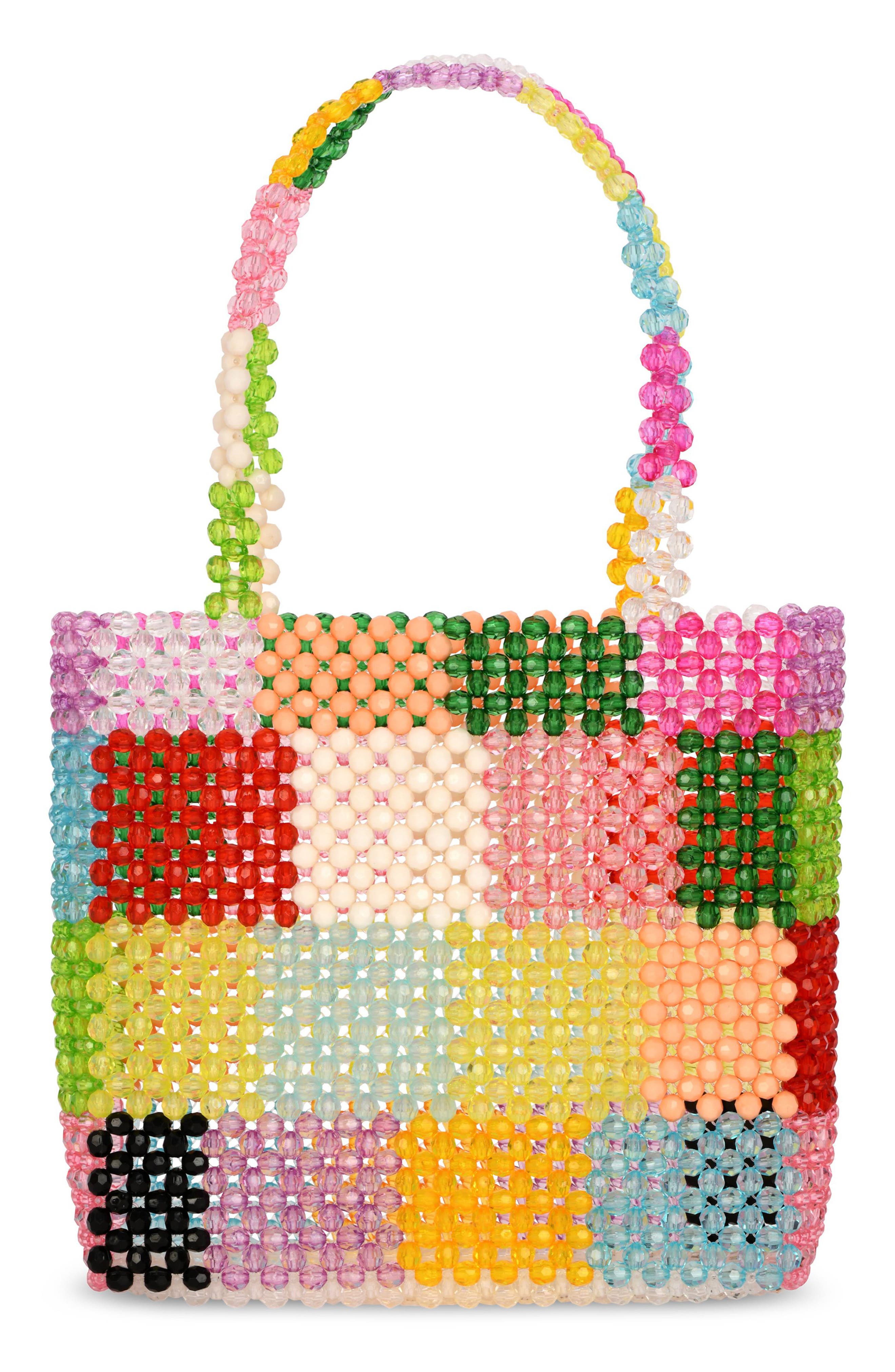 Iscream Kids
 Colorblock Bead Tote, Alternate, color, Multi