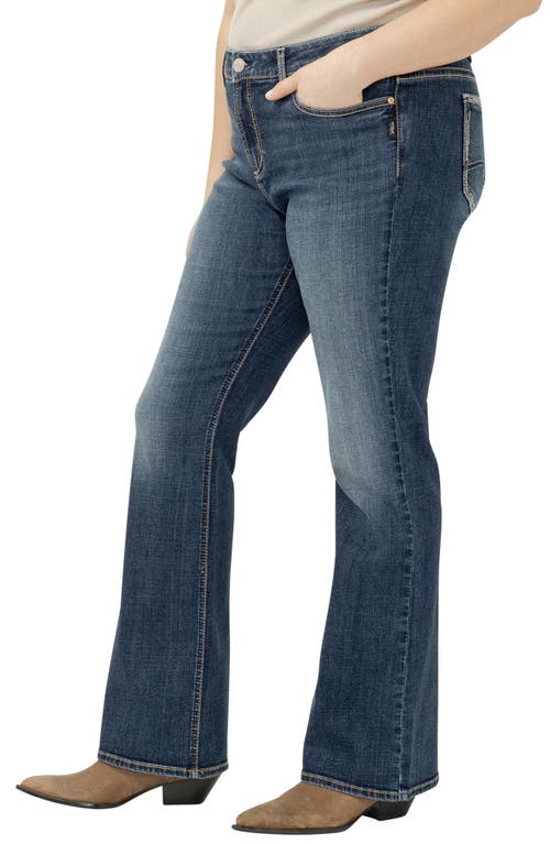 Silver Jeans Co. Elyse Mid Rise Bootcut Jeans In Blue