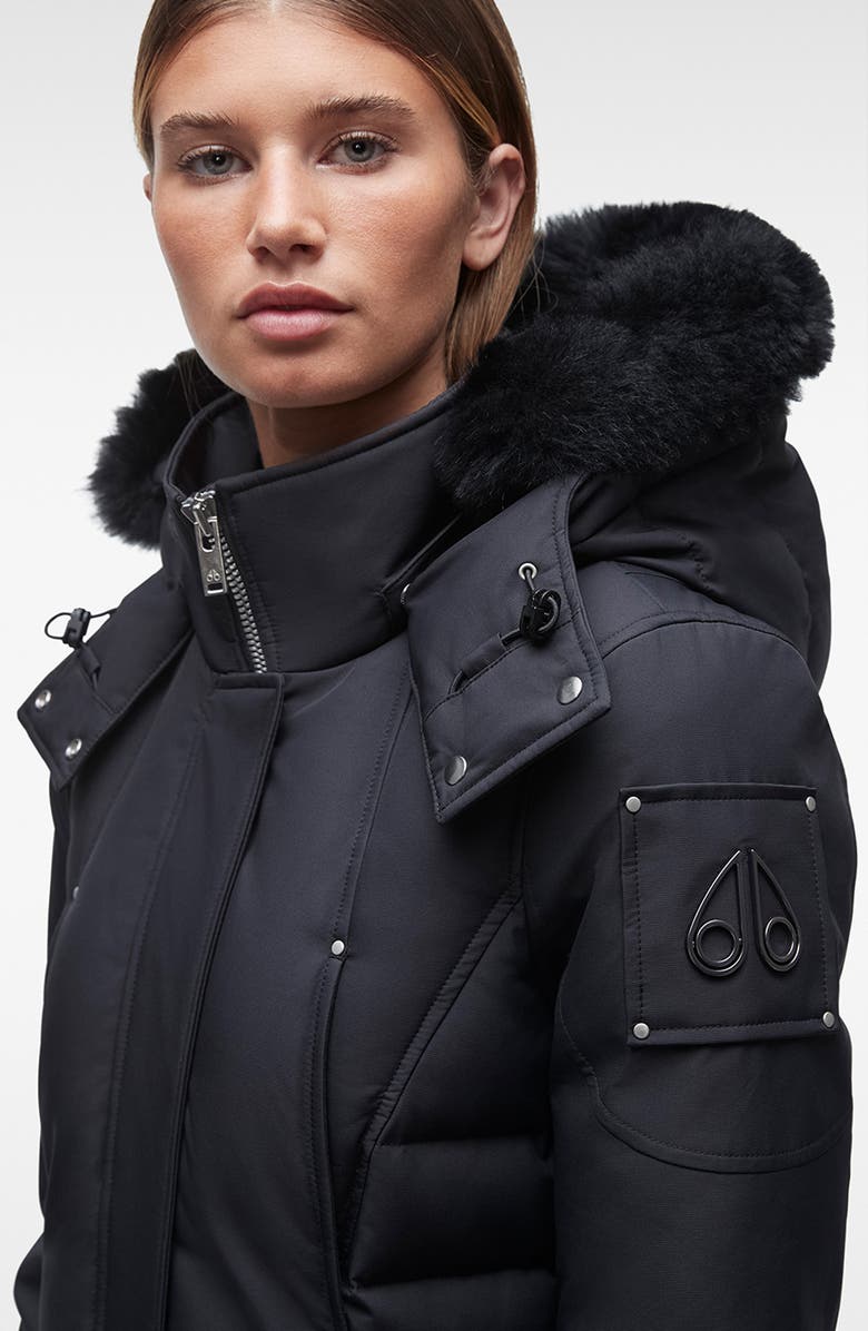 Moose Knuckles Baltic Down Parka with Genuine Shearling Trim, Alternate, color, 