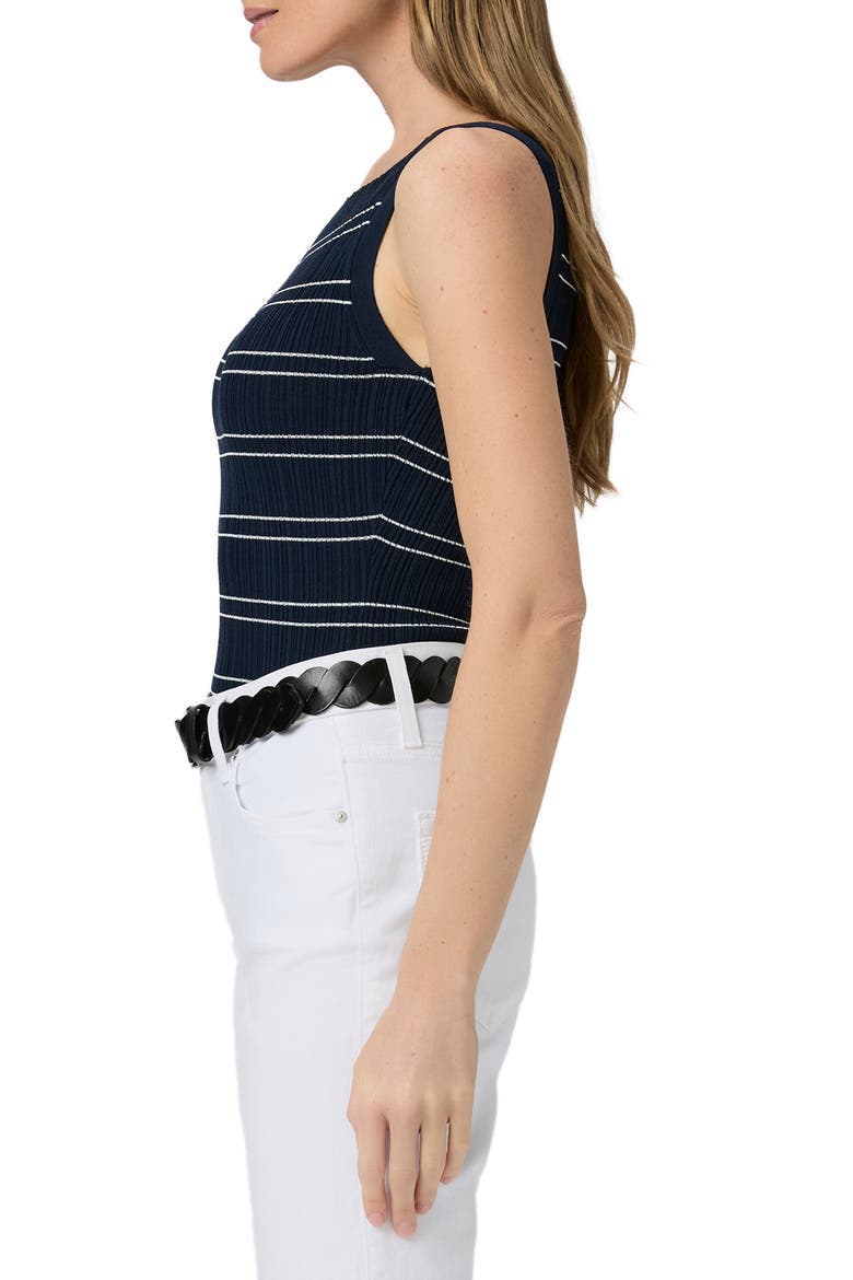 Yuelia Rib Sweater Tank, Alternate, color, DARK INKBLUE/ WHITE
