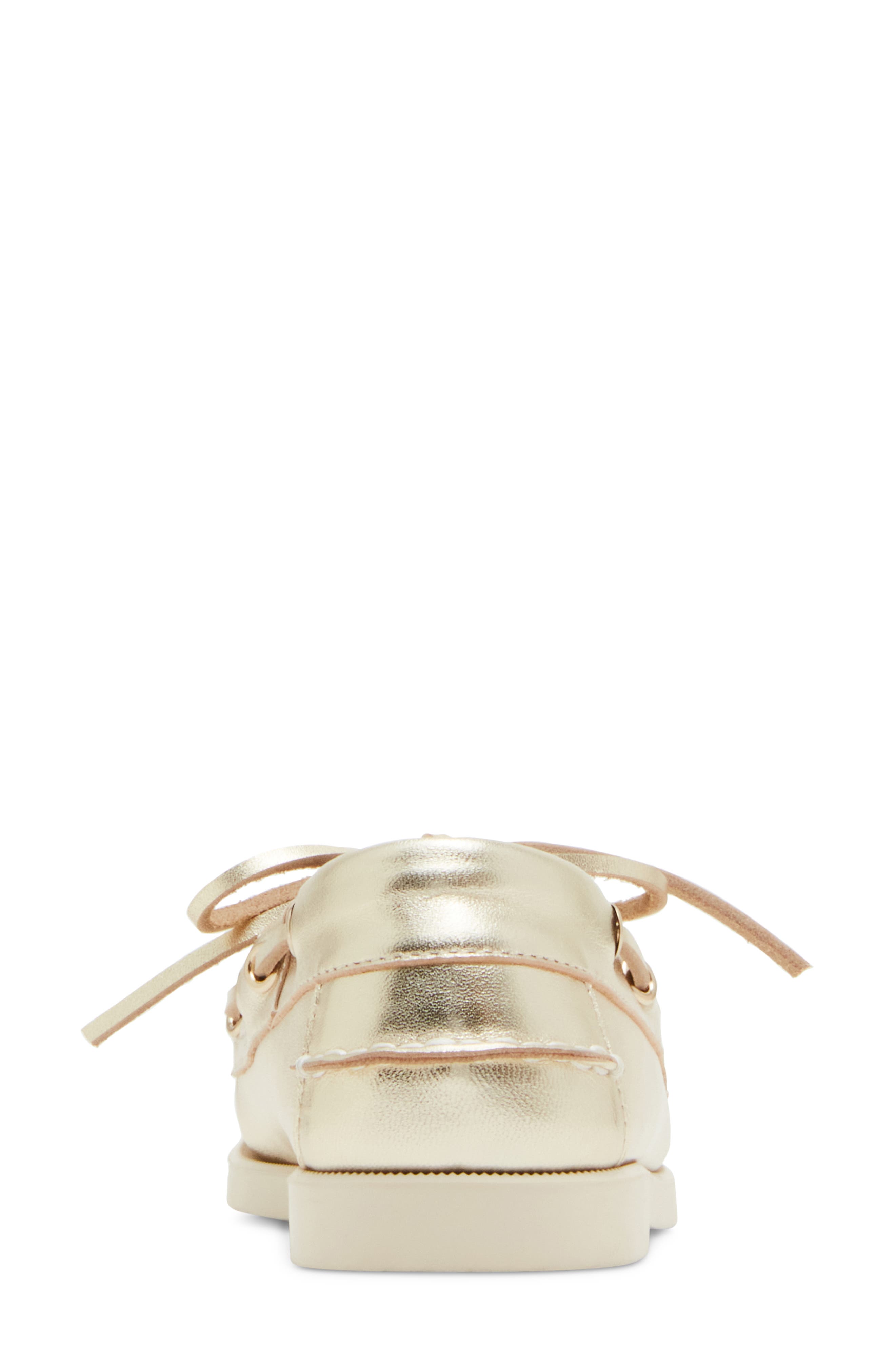 rose gold boat shoes