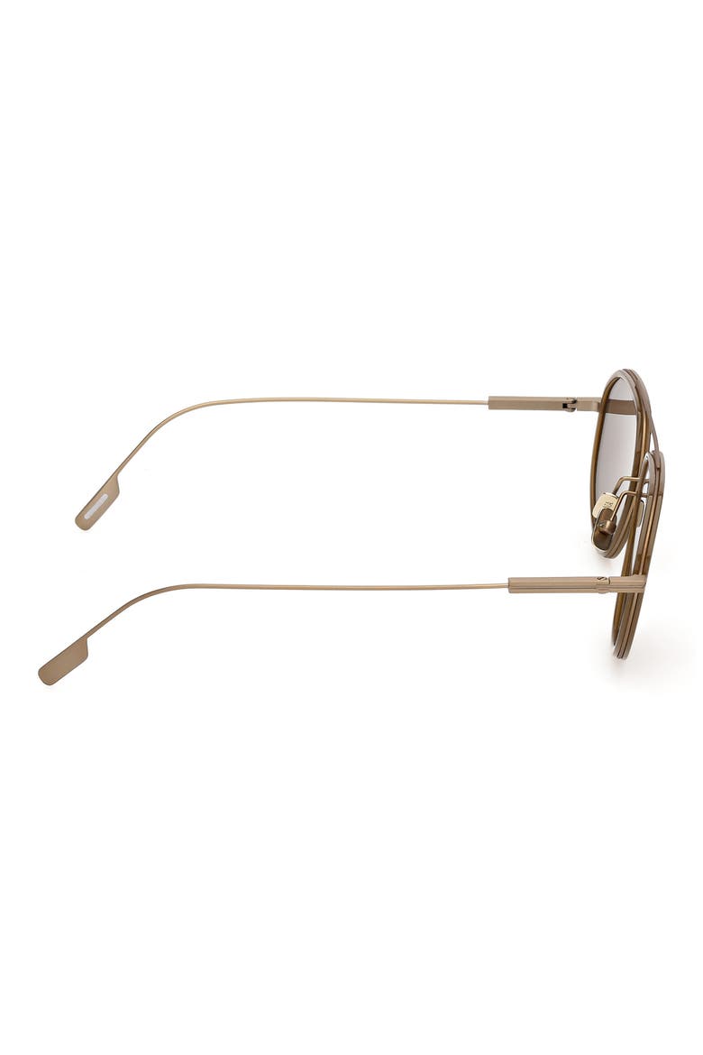 56mm Geometric Sunglasses, Alternate, color, SATIN BRASS / OPAL GREEN