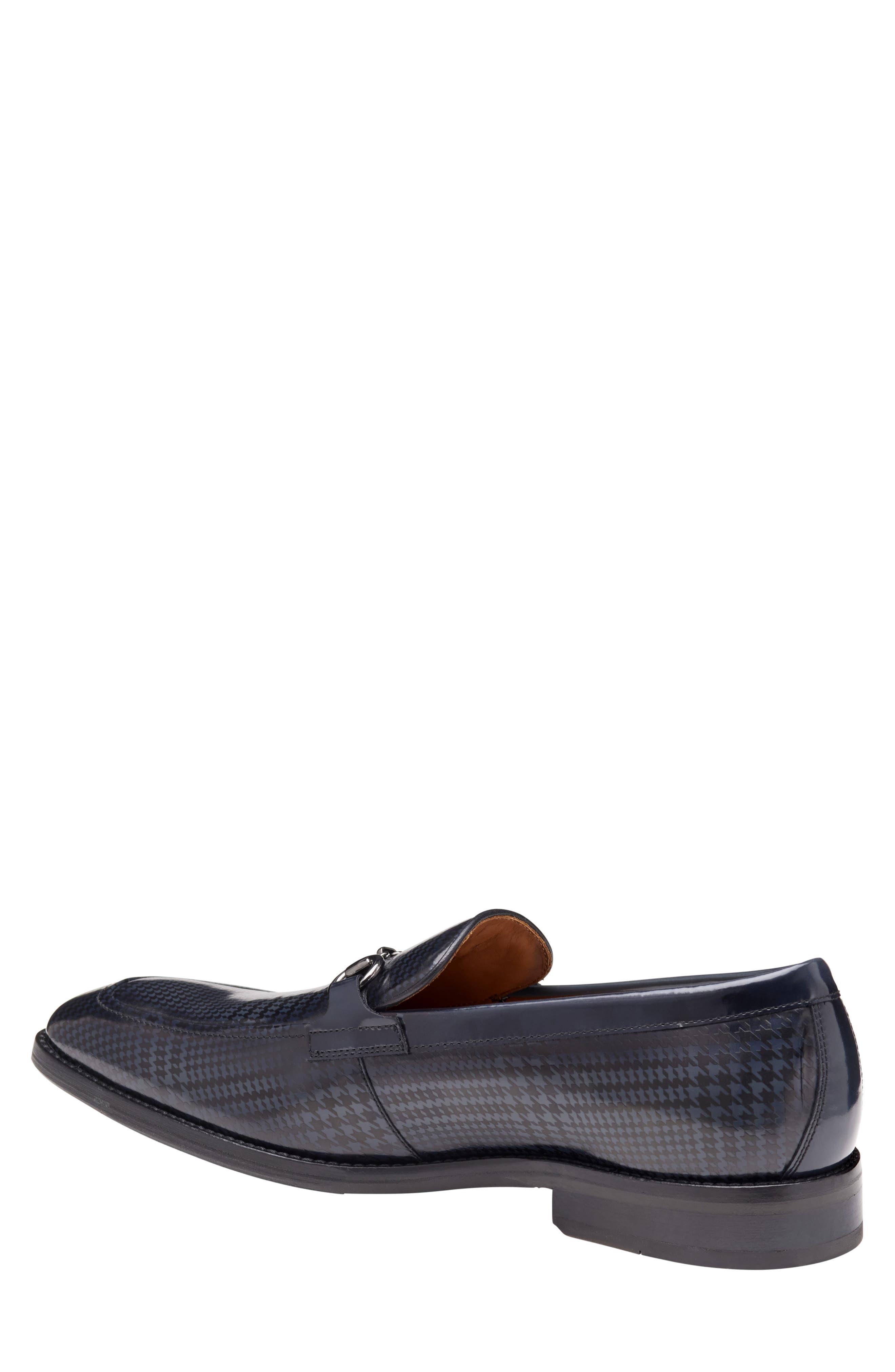 Johnston & Murphy Sullivan Bit Loafer, Alternate, color, Black Brush-Off Houndstooth