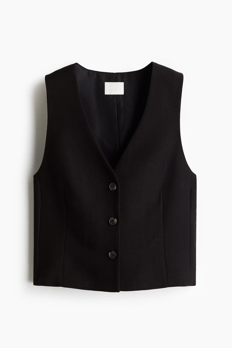 Short Waistcoat, Alternate, color, Black
