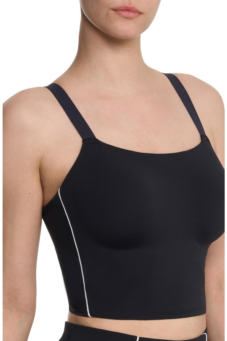 Explore Built-In Bra Tank Top, Alternate, color, Black/White