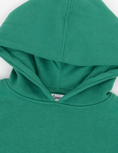 Leveret Kids Pullover Hoodie, Cotton Blend, Kangaroo Pocket, Solid Colors In Green