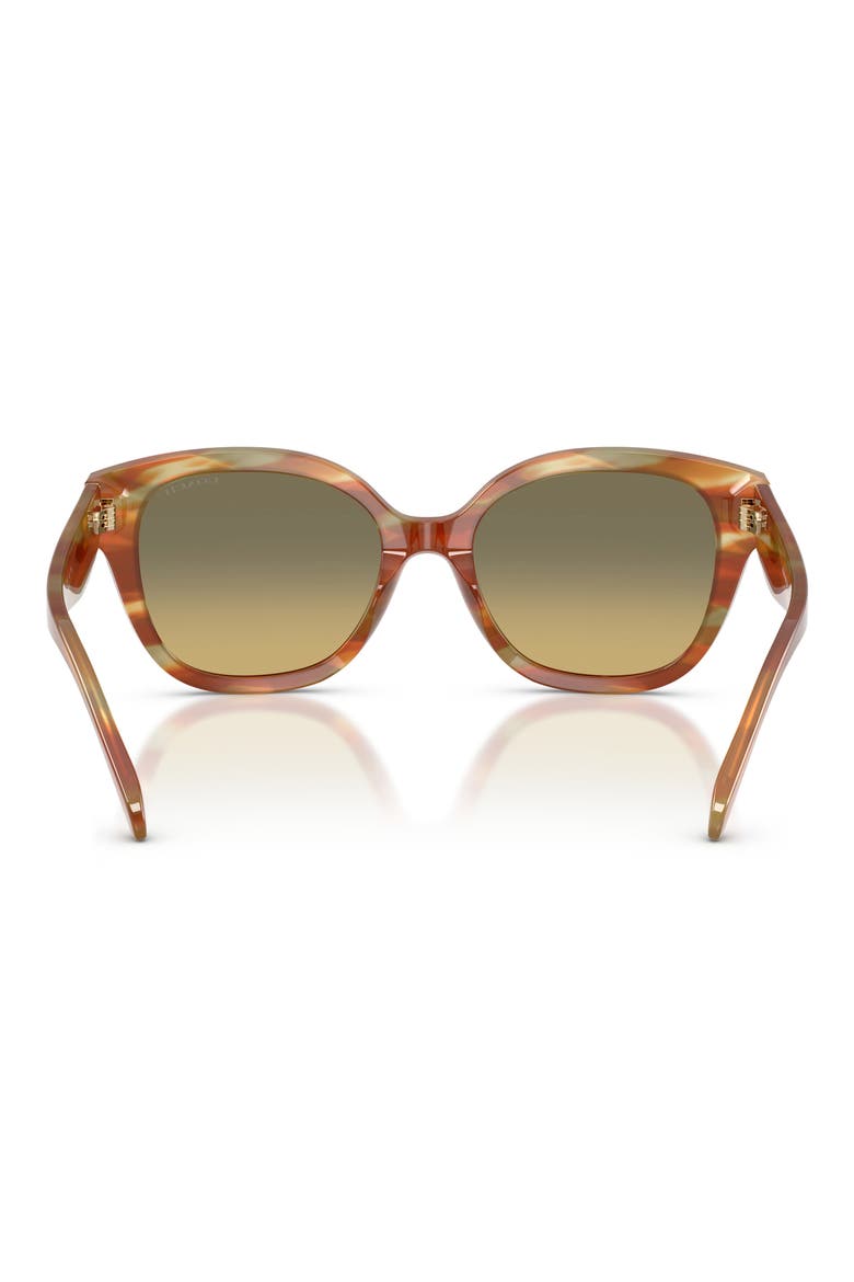 56mm Gradient Square Sunglasses, Alternate, color, STRIATED BARK / MOSS / GREEN