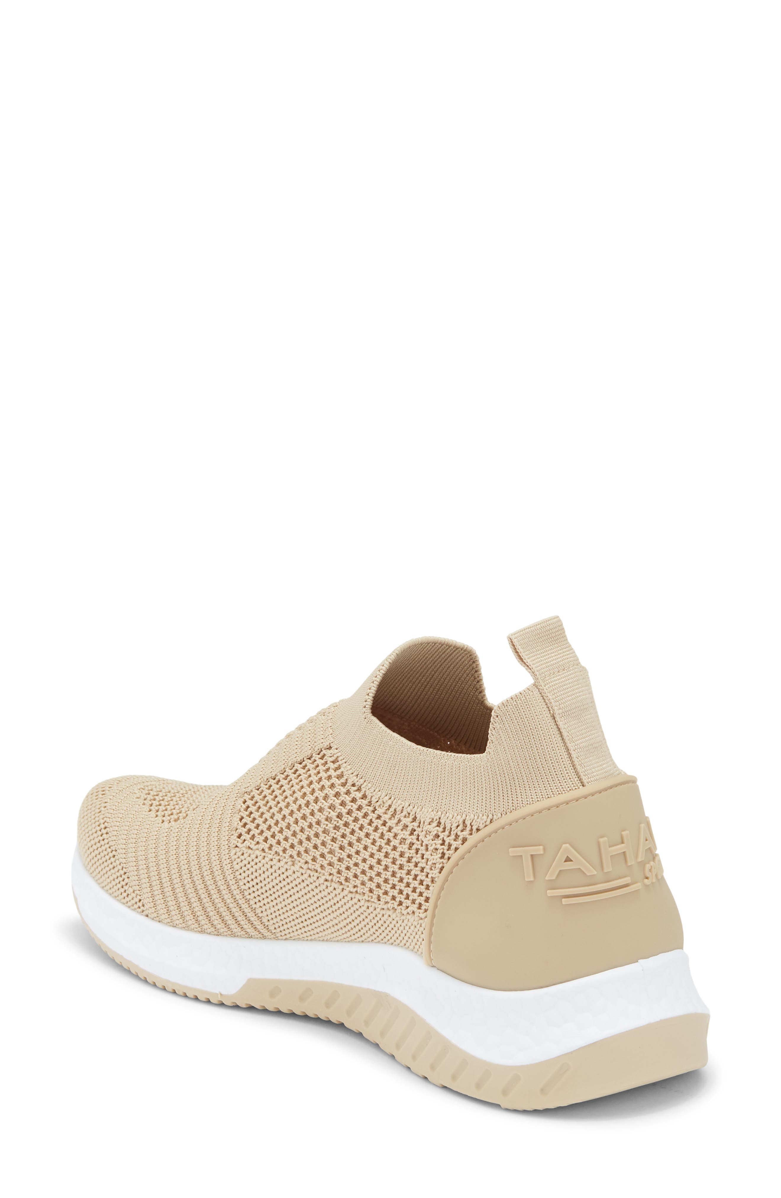Tahari Knit Slip-On Sneaker, Alternate, color, Natural