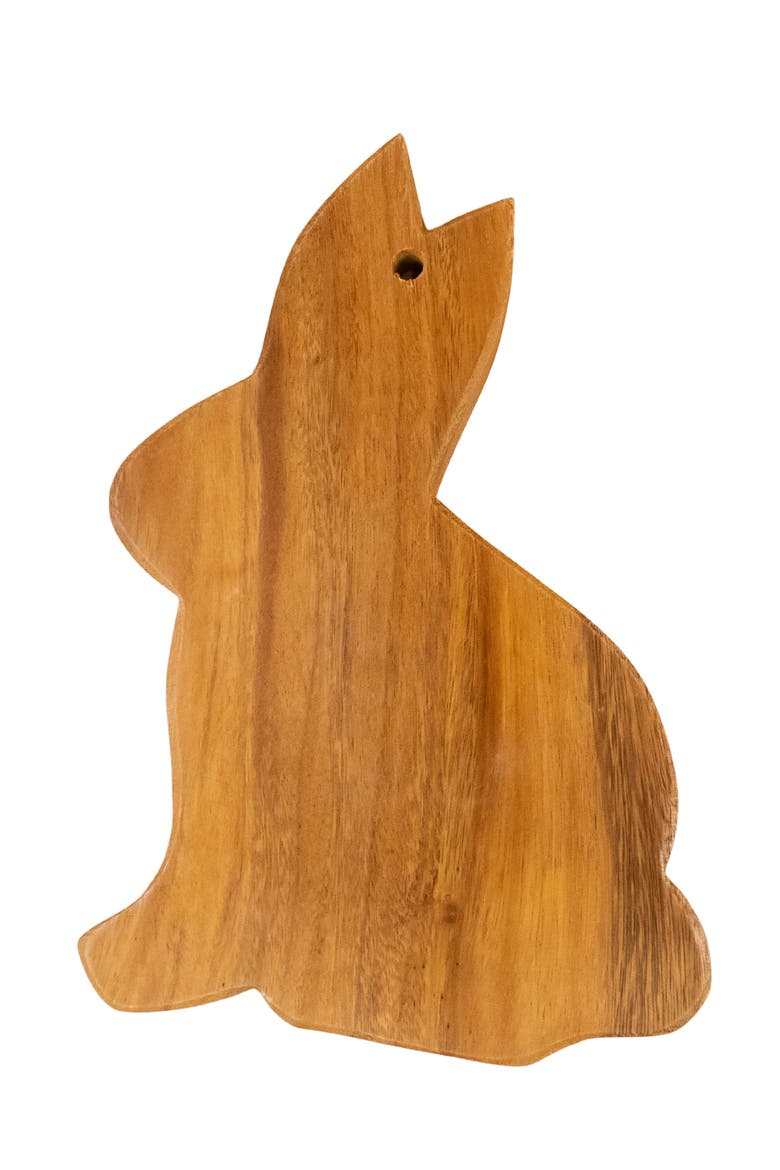 Acacia Rabbit Cheese Board, Alternate, color, Natural