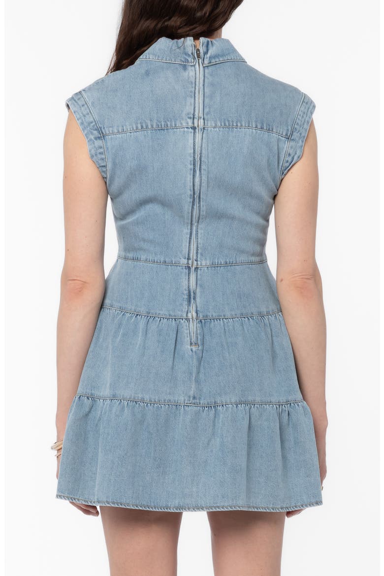 Fallon Twist Front Denim Minidress, Alternate, color, VINTAGE HAVANA