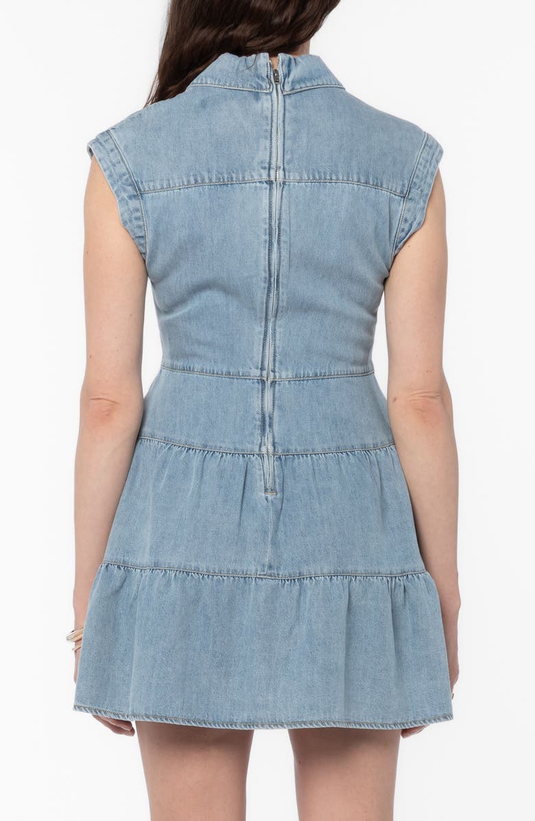 VELVET HEART Fallon Twist Front Denim Minidress, Alternate, color, Vintage Havana