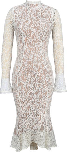 Sophia Long Sleeve Lace Midi Dress
