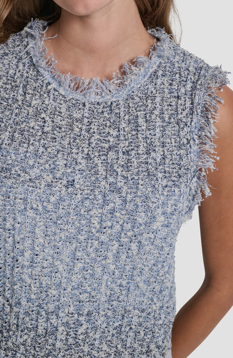 DKNY Jeans Sleeveless Knit Top, Alternate, color, Frost Blue Combo