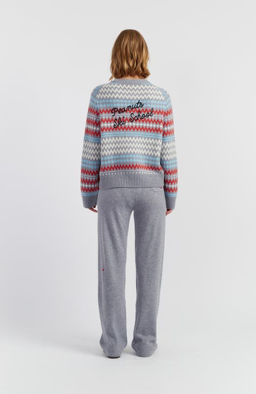 Chinti & Parker Wool-cashmere Snoopy Ski Rollneck Sweater In Gray