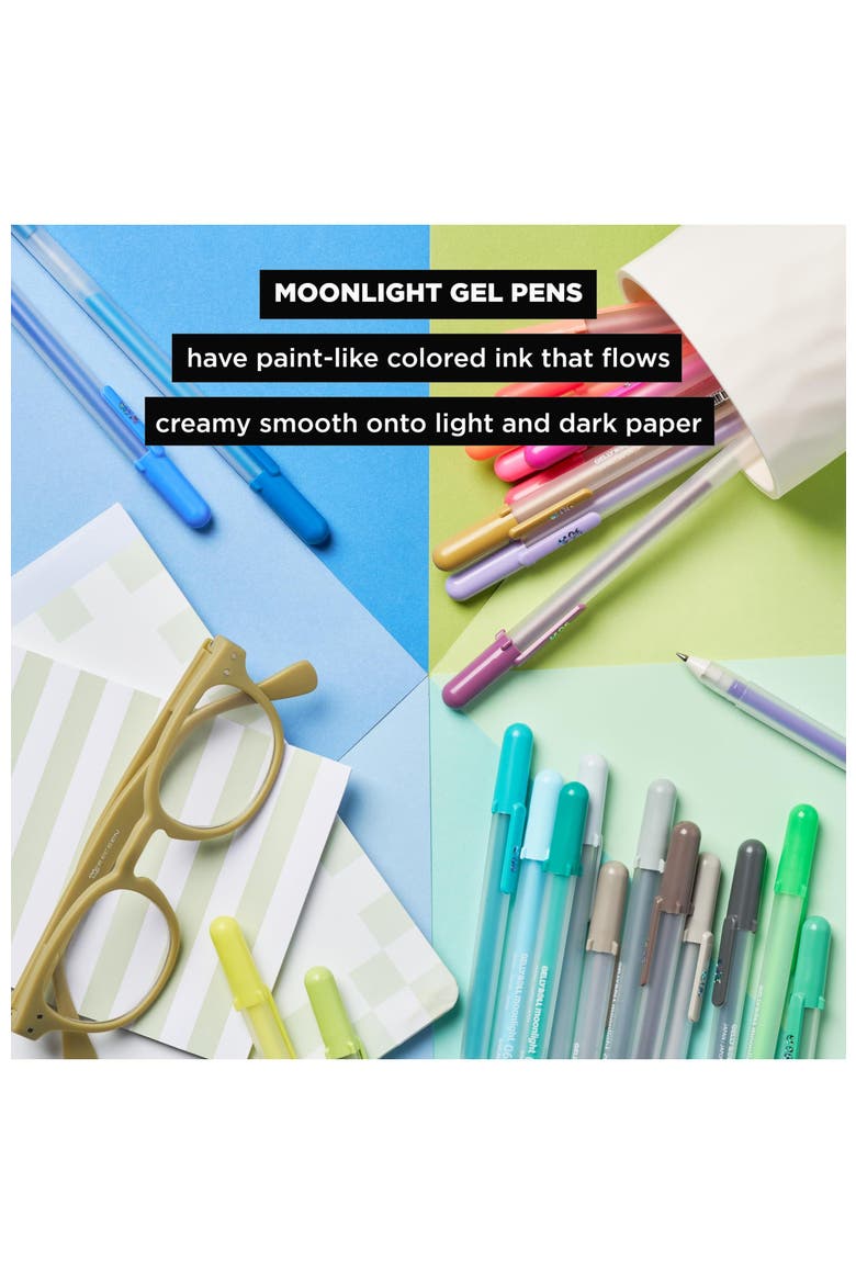 Gelly Roll Moonlight Pen Set, 1 mm Bold Tip, Assorted Colors, Pack of 10, Alternate, color, Multicolor