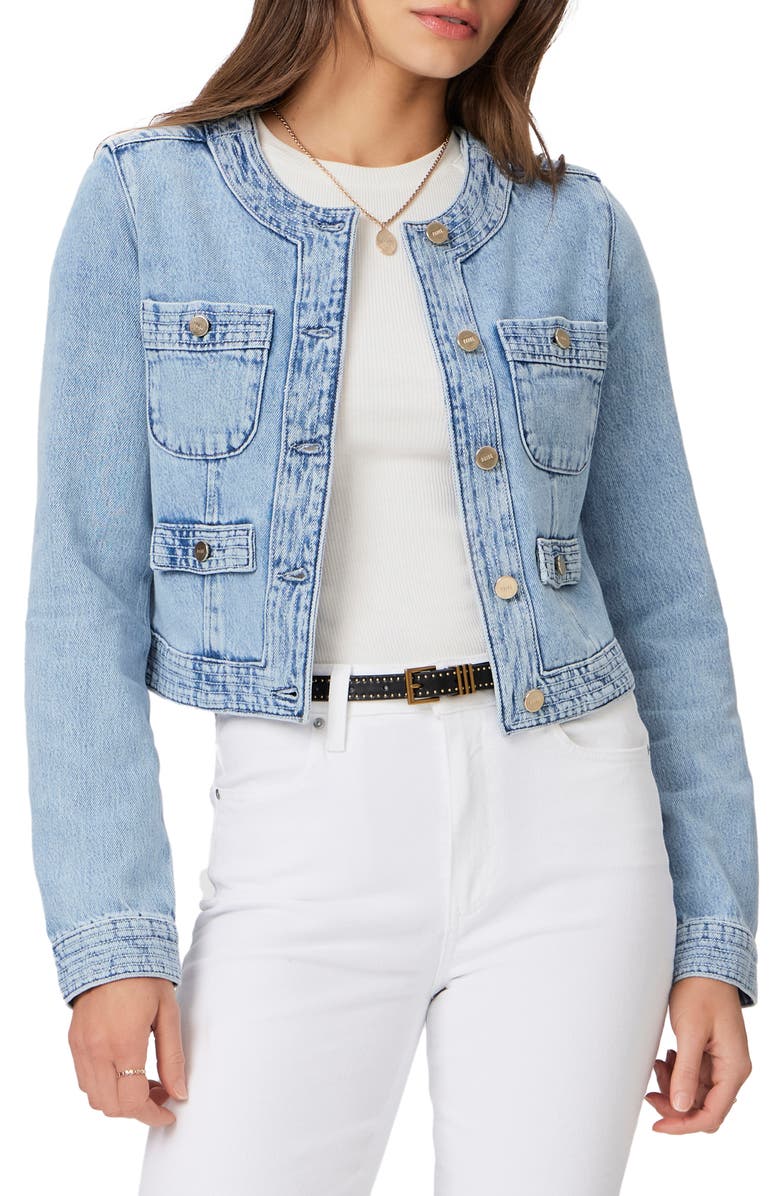 PAIGE Kiya Crop Denim Jacket, Main, color, Doreen