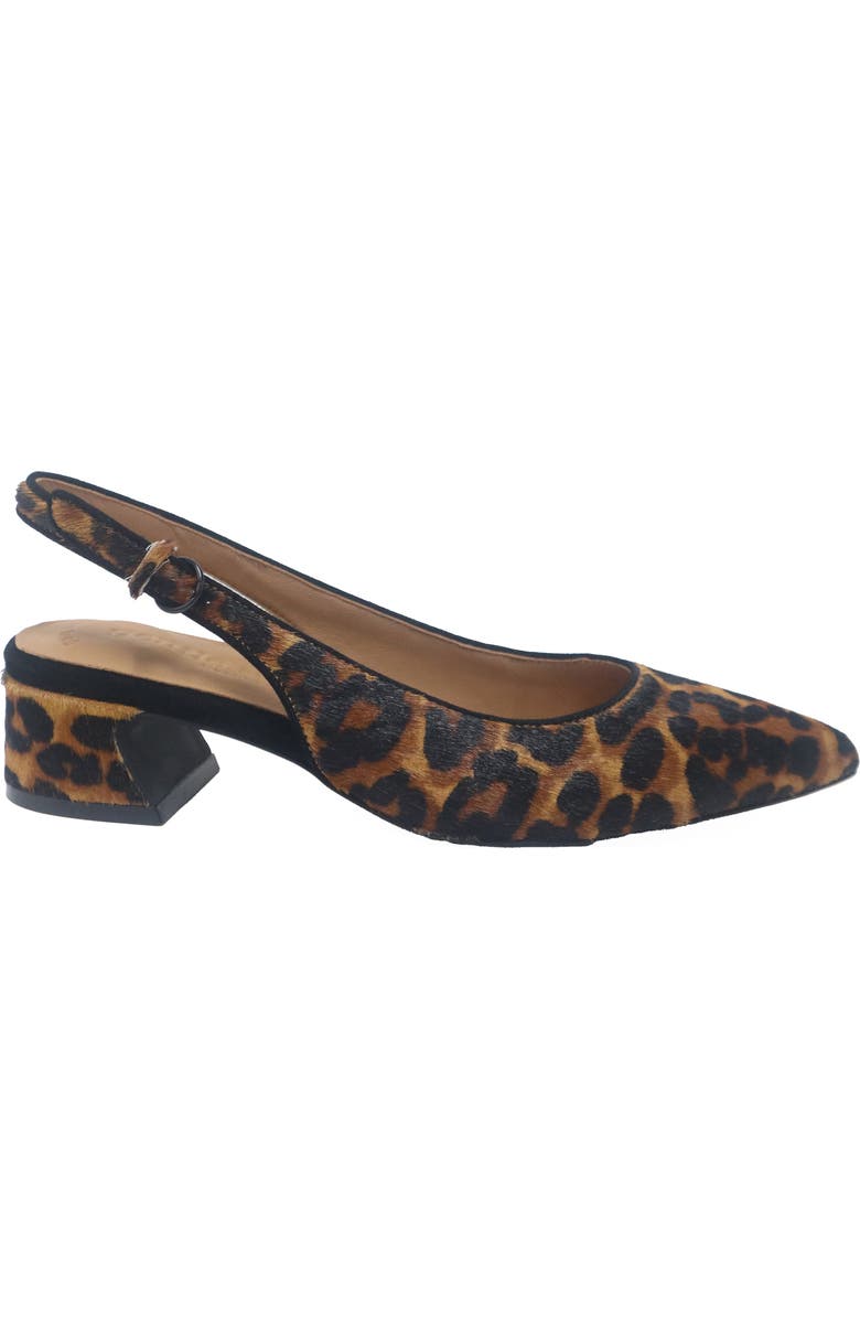 Gentle Souls Georgia Slingback Pointed Toe Pump, Alternate, color, Leopard Haircalf