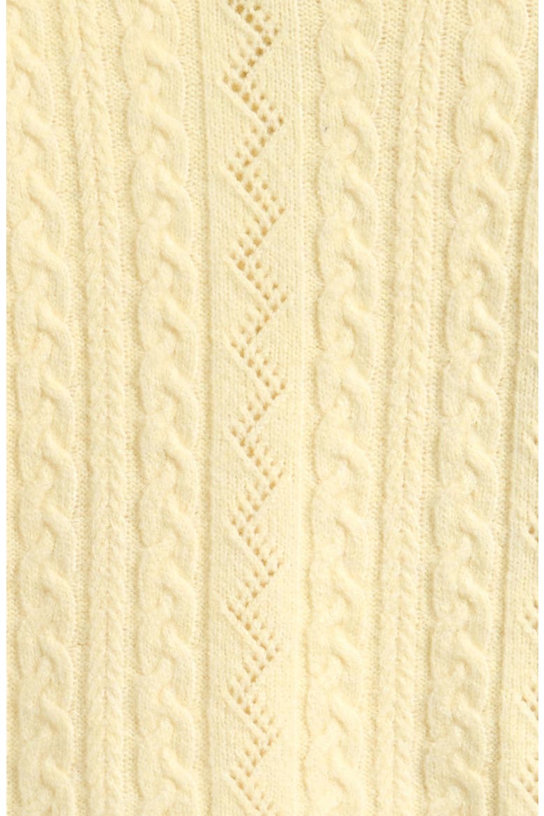 Kids' Cable Polo Sweater, Alternate, color, YELLOW