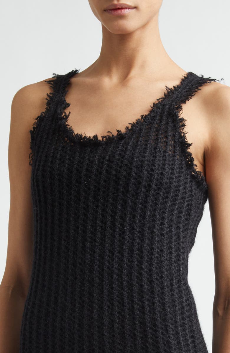 TOTEME Mohair & Wool Blend Tank Sweater Dress, Alternate, color, Black