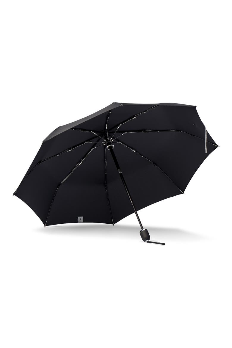 Stratus Compact Umbrella, Alternate, color, BLACK/ BLACK MATTE