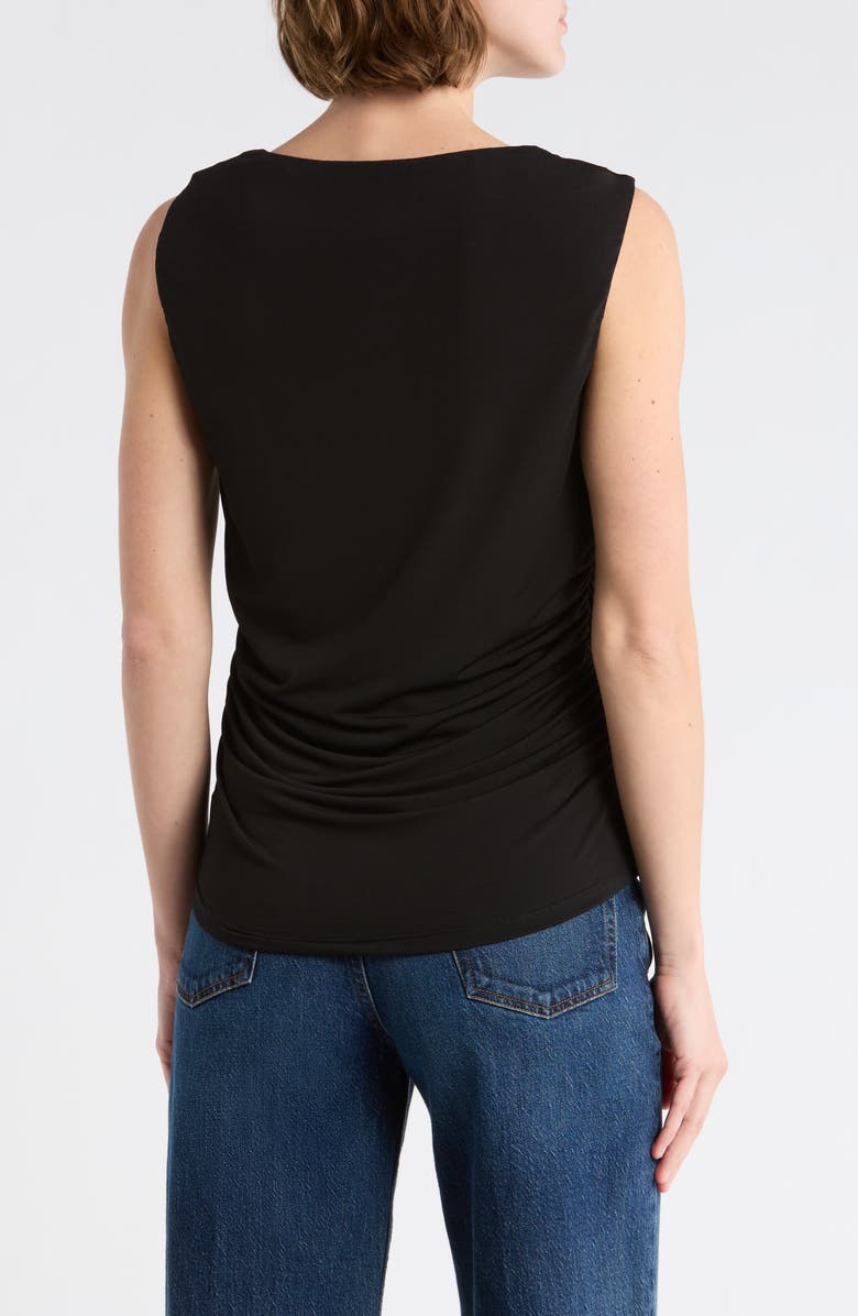 Socialite Hardware Ruched Top, Alternate, color, Black