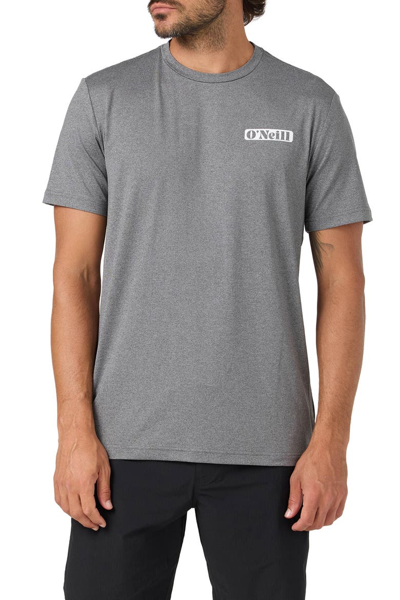 Line Up UPF 50+ T-Shirt, Main, color, GARGOYLE MELANGE
