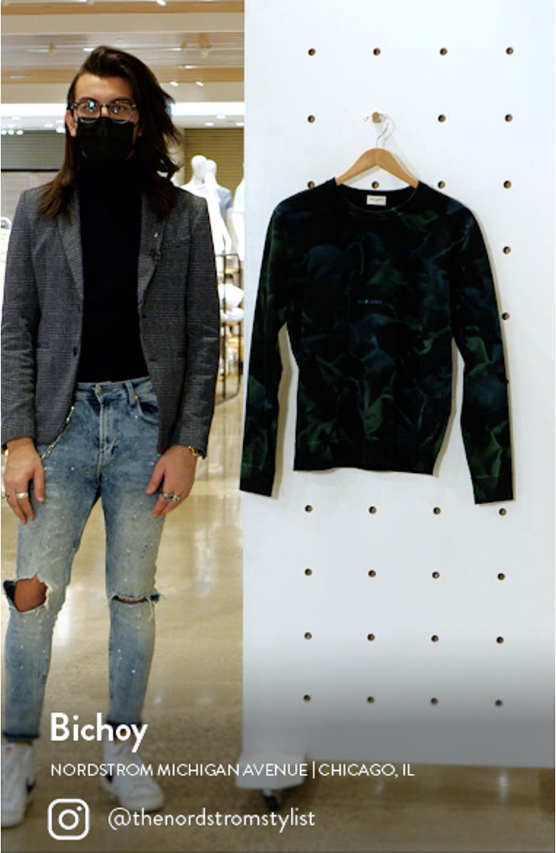 Men's Tie Dye Logo Sweatshirt, sales video thumbnail