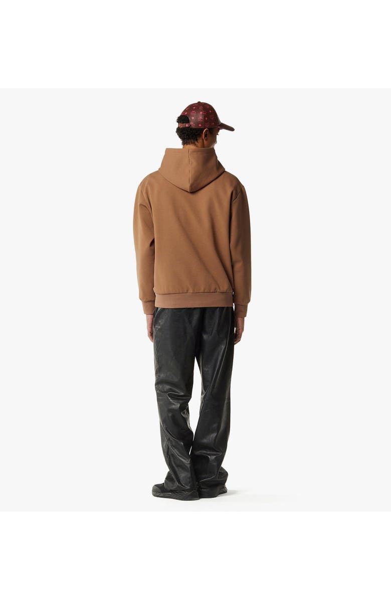 MCM Essential Logo Patch Ponte Hoodie, Alternate, color, Cognac