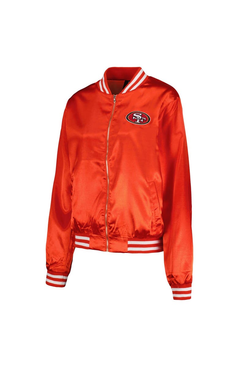 CUCE Women's Cuce Scarlet San Francisco 49ers Rhinestone Full-Zip Varsity Jacket, Alternate, color, 