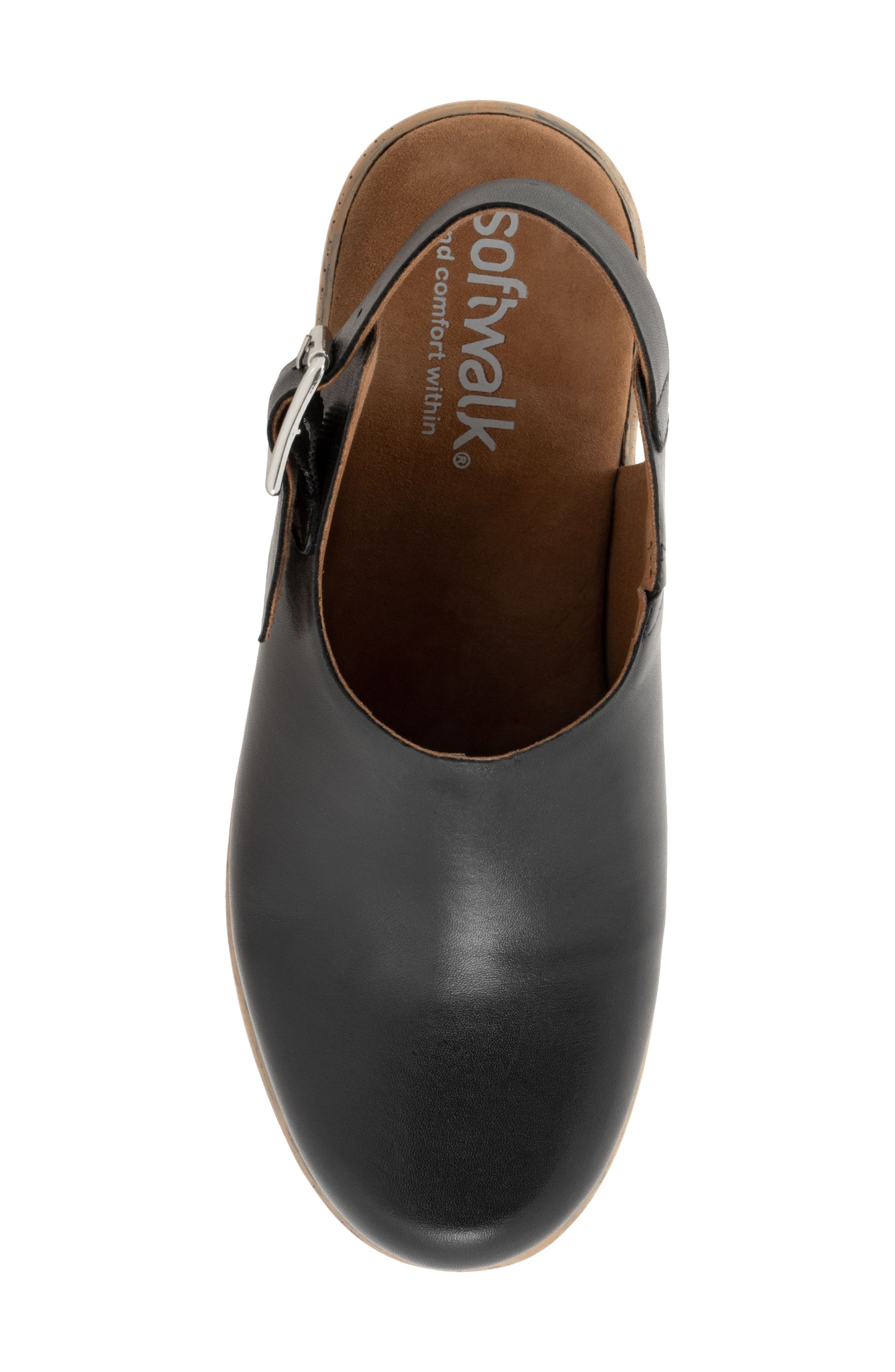 SoftWalk<sup
®</sup
 Fairbanks Slingback Platform Clog, Alternate, color, Black