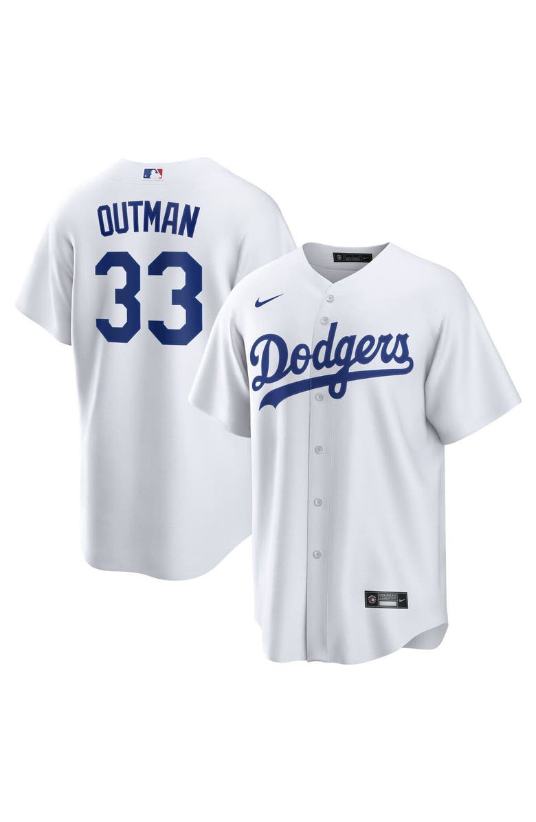 Nike Men's Nike James Outman White Los Angeles Dodgers Replica Player Jersey, Alternate, color, 