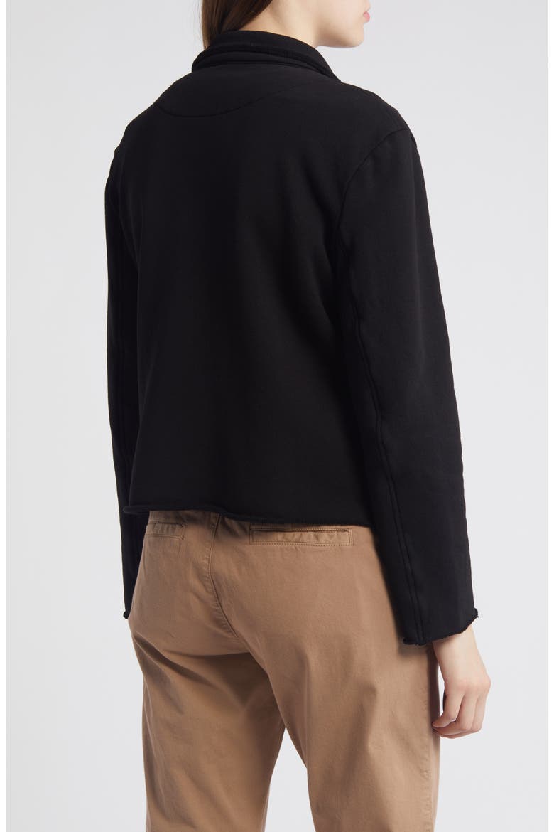 Mini Belfast Crop Knit Peacoat, Alternate, color, BLACK