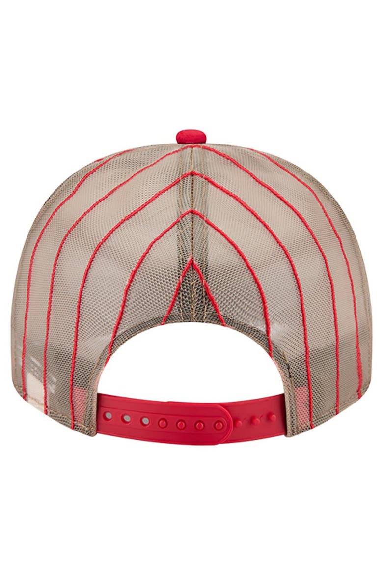 Men's New Era Red St. Louis Cardinals Vintage Arched Foam Front 9FIFTY A-Frame Adjustable Trucker Hat, Alternate, color, Red