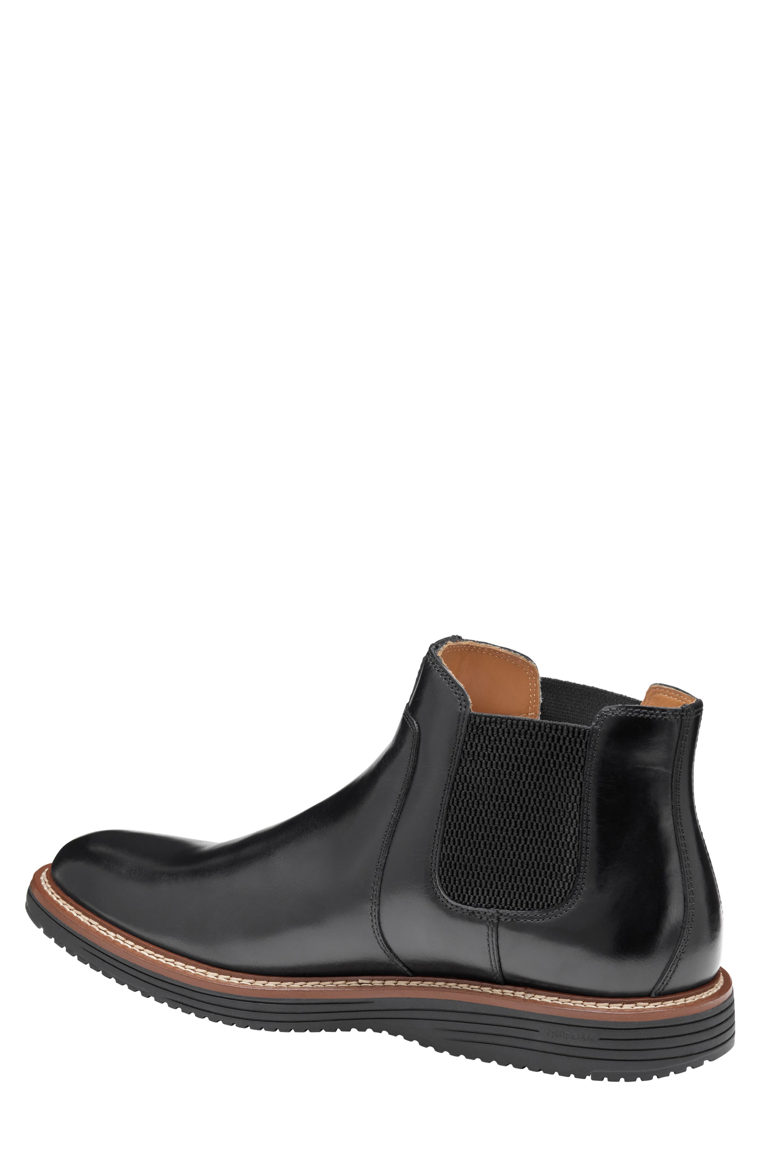 Johnston & Murphy Upton Chelsea Boot, Alternate, color, Black Full Grain