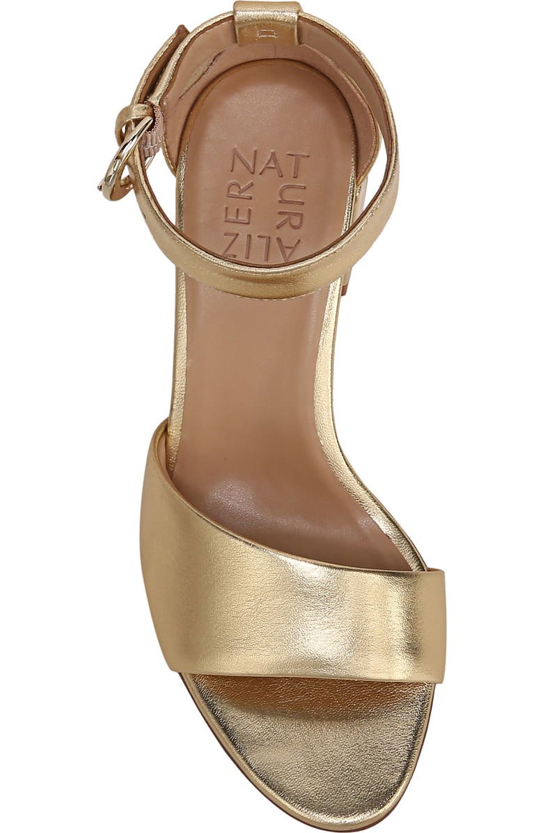 Naturalizer Verly Ankle Strap Flare Heel Sandal, Alternate, color, Dark Gold