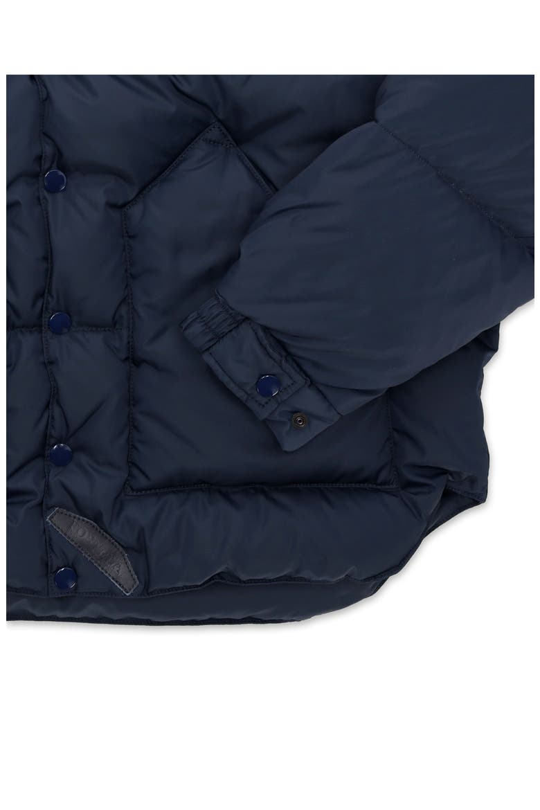 Christy Shearling Collar Nylon Jacket, Alternate, color, Navy Blue