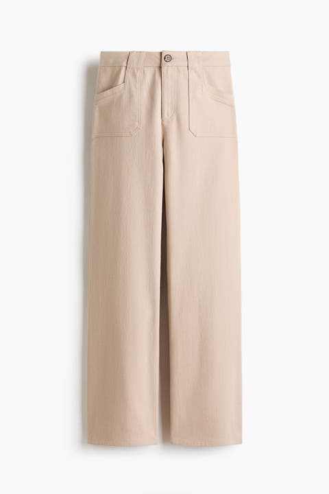Wide Twill Trousers