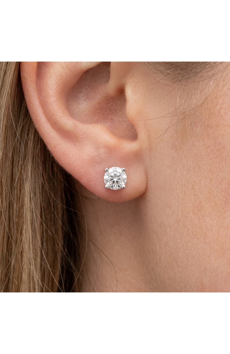 Bliss Diamond Platinum 2Ct TW Round Cut Diamond Studs Lab Grown, Alternate, color, Platinum