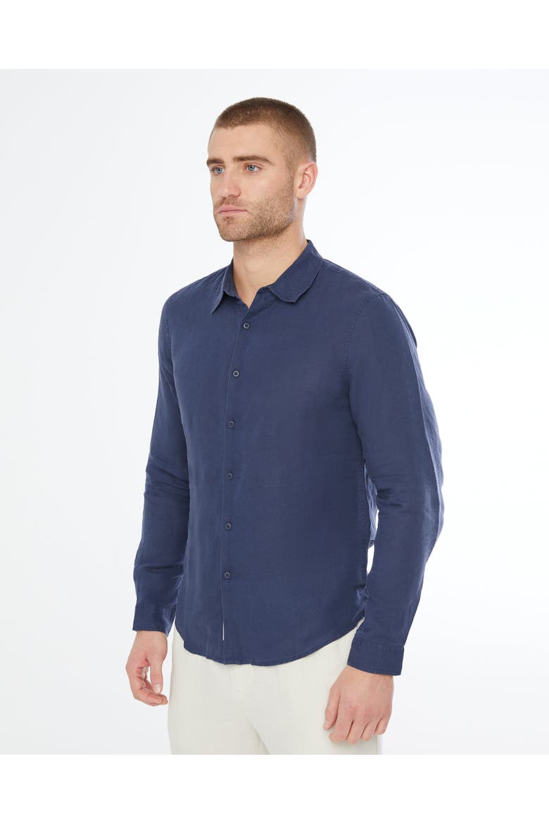Air Linen Long Sleeve Shirt, Main, color, DEEP NAVY