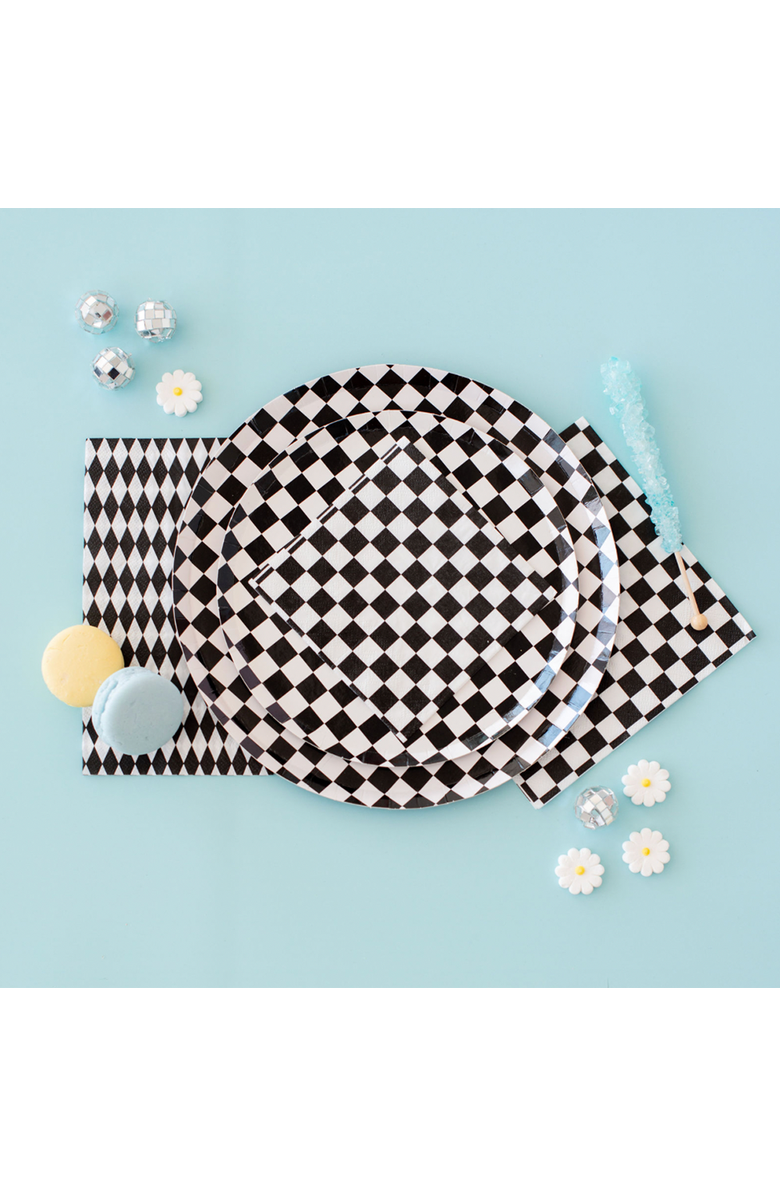 Jollity & Co Checkered Cocktail Napkins, Alternate, color, The Classic