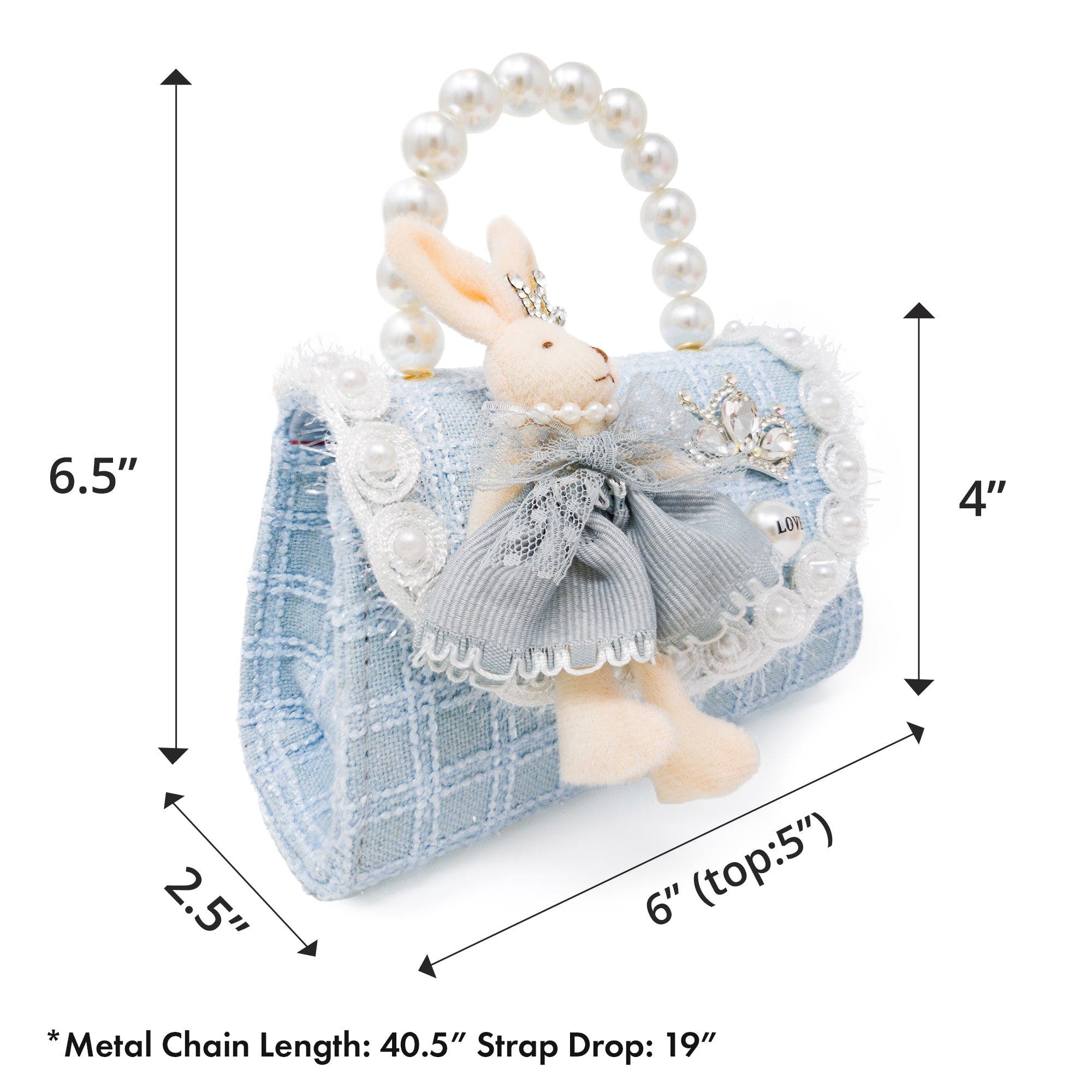 Hand Bag - Bunny Bloom, Alternate, color, Powder Blue