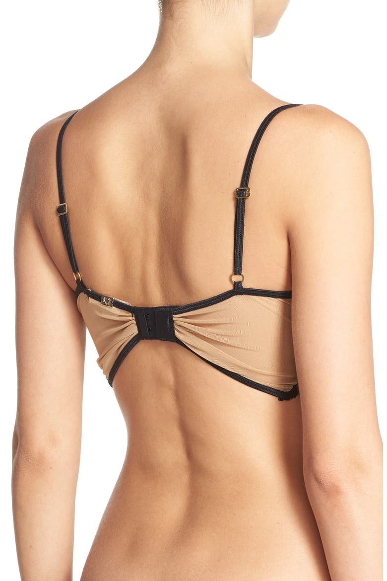 'Ruby' Longline Underwire Bra, Alternate, color, BLACK