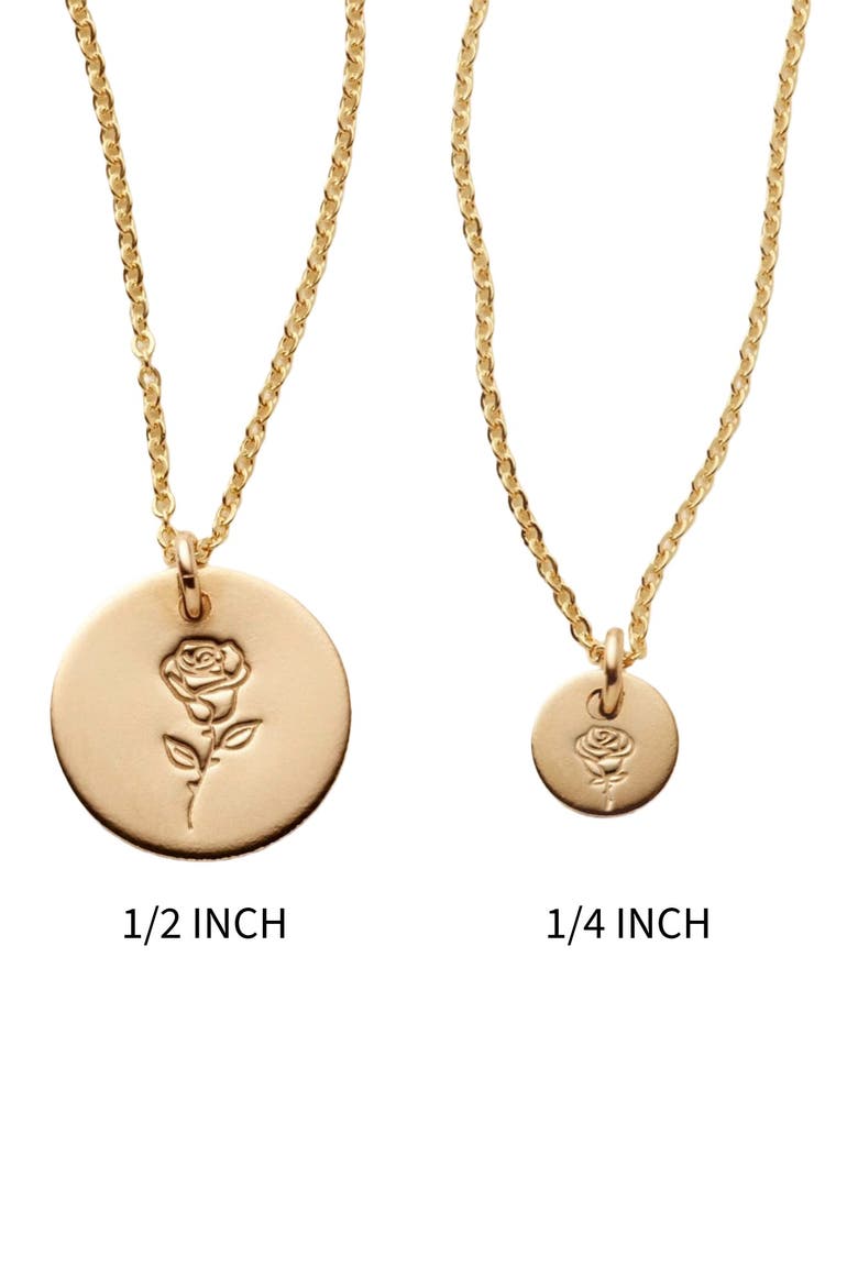 June Birth Flower Necklace, Alternate, color, Gold Filled