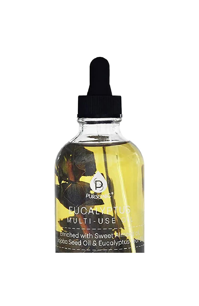 PURSONIC Eucalyptus Flower Multi Use Body Oils 4 Oz, Alternate, color, Green