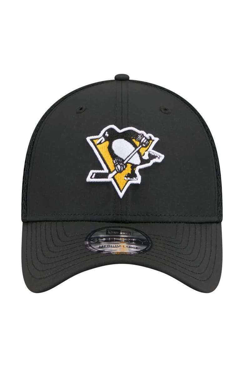 Men's New Era  Black Pittsburgh Penguins Logo 39THIRTY Flex Hat, Alternate, color, Black